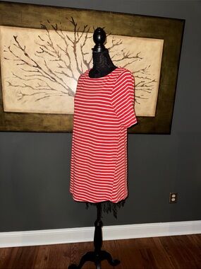 By Together Red and White Striped Knit Dress